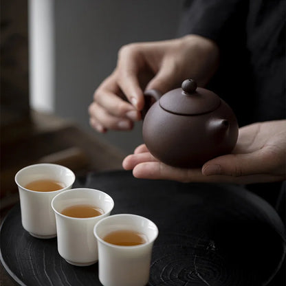 220ml Yixing Purple Sand Xishi Tea Pot Kung Fu Tea Set Ceramic Purple Tea Pot Raw Mineral Small Capacity Purple Sand Pot