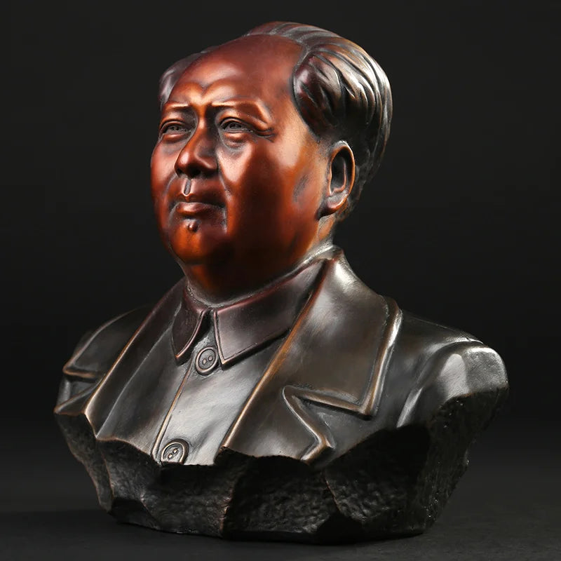 22CM # TOP GOOD original crafts-efficacious Mascot  Good luck FENG SHUI Chairman Mao Mao Zedong brass statue Sculpture