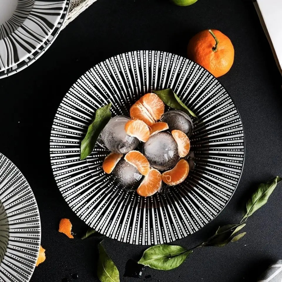 22cm Dinner Dishes Set 25cm Straw Hat Pasta Dish Plate Sets Dining Tables Plates Dinnerware Plates for Food Tableware Kitchen