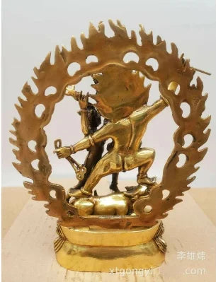 22cm bronze buddha Auspicious Guardian statue Hell Lord Jiang Yan Mozun