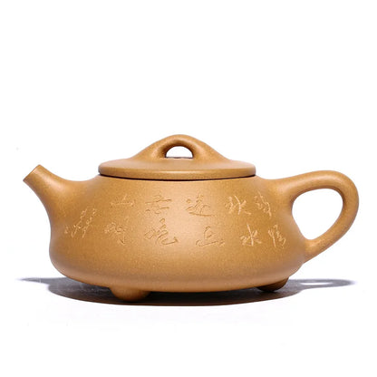 230CC Scenery Boat Pot Zisha Teapot Yixing Handmade Pot Kung-fu Teaware Purple Clay Drinkware For Puer Green Black Chinese Tea