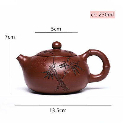 230ML Yixing Raw Ore Purple Clay Teapot Handmade Dahongpao Xishi Tea Pot Home Zisha Teaware Classic Beauty Filter Tea Kettle