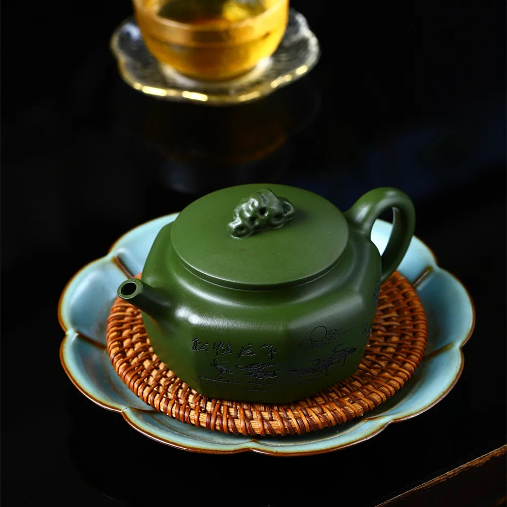 230cc Boutique Yixing Purple Clay Teapot Chinese Zisha Teaware Handmade Green Mud Tea Pot Home Custom Beauty Filter Tea Infuser