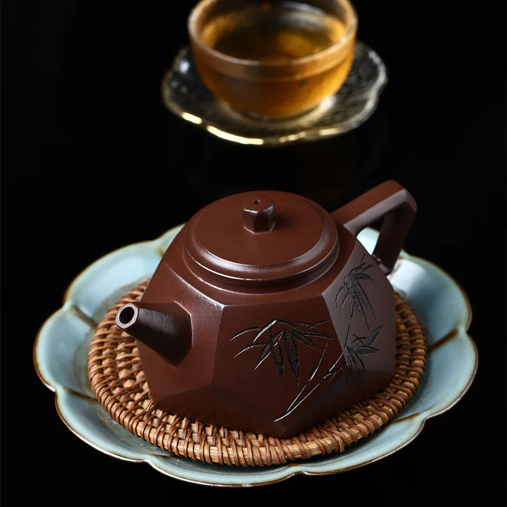 230cc Yixing Purple Clay Filter Tea Infuser Chinese Zisha Teaware Handmade Tea Pot Household Custom Beauty Teapot