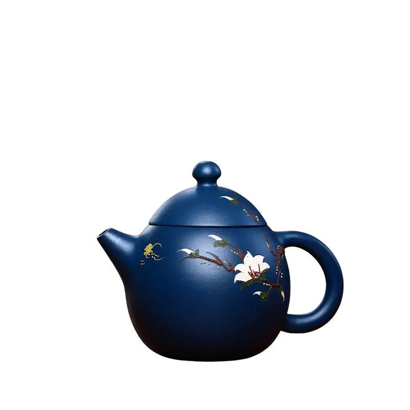230cc Yixing Purple Clay Teapot Handmade blue Mud Dragon Egg Kettle Beauty Tea Infuser Raw Ore Zisha Tea Pot Home Drinkware