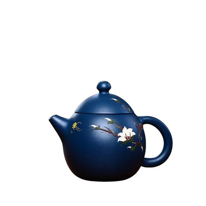 230cc Yixing Purple Clay Teapot Handmade blue Mud Dragon Egg Kettle Beauty Tea Infuser Raw Ore Zisha Tea Pot Home Drinkware