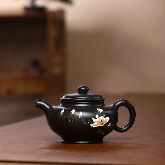 230cc Yixing Upscale Black mud teapots purple clay filter tea pot Tie Guanyin beauties kettle tea set