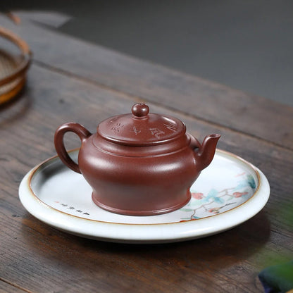 230ml Authentic Yixing Purple Clay Teapots Famous Artists Handmade Tea Pot Kettle Chinese Zisha Tea Set Customized Teaware