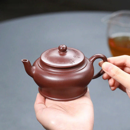 230ml Authentic Yixing Purple Clay Teapots Famous Artists Handmade Tea Pot Kettle Chinese Zisha Tea Set Customized Teaware