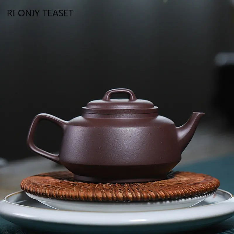 230ml Chinese Authentic Yixing Purple Clay Teapots Famous Handmade Tea Pot Raw Ore Purple Mud Kettle Zisha Tea Set Teaware
