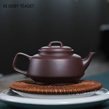 230ml Chinese Authentic Yixing Purple Clay Teapots Famous Handmade Tea Pot Raw Ore Purple Mud Kettle Zisha Tea Set Teaware