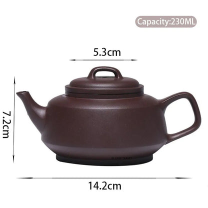 230ml Chinese Authentic Yixing Purple Clay Teapots Famous Handmade Tea Pot Raw Ore Purple Mud Kettle Zisha Tea Set Teaware