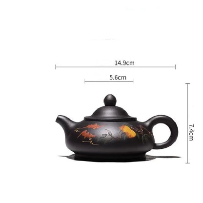 230ml Chinese Purple Clay Xishi Teapots Handmade Hole Filter Kettle Tea Set Household Portable Tea Pot Tie Guanyin Puer