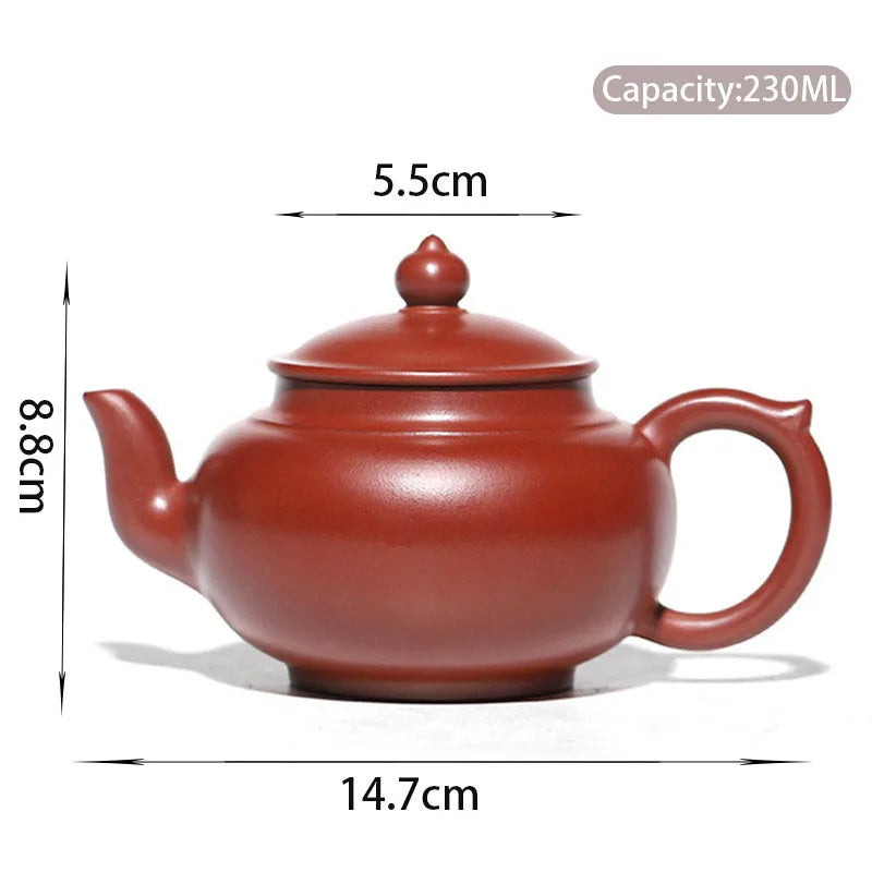 230ml Chinese Yixing Famous Purple Clay Teapots Handmade Tea Pot Raw Ore Dahongpao Mud Beauty Kettle Zisha Tea Set Teaware