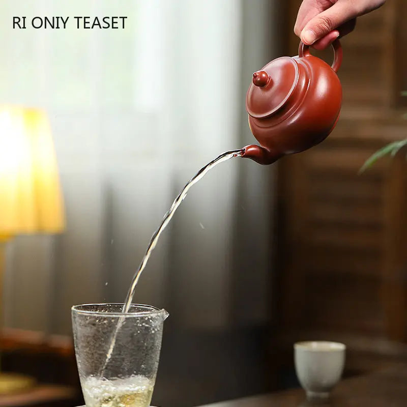 230ml Chinese Yixing Famous Purple Clay Teapots Handmade Tea Pot Raw Ore Dahongpao Mud Beauty Kettle Zisha Tea Set Teaware