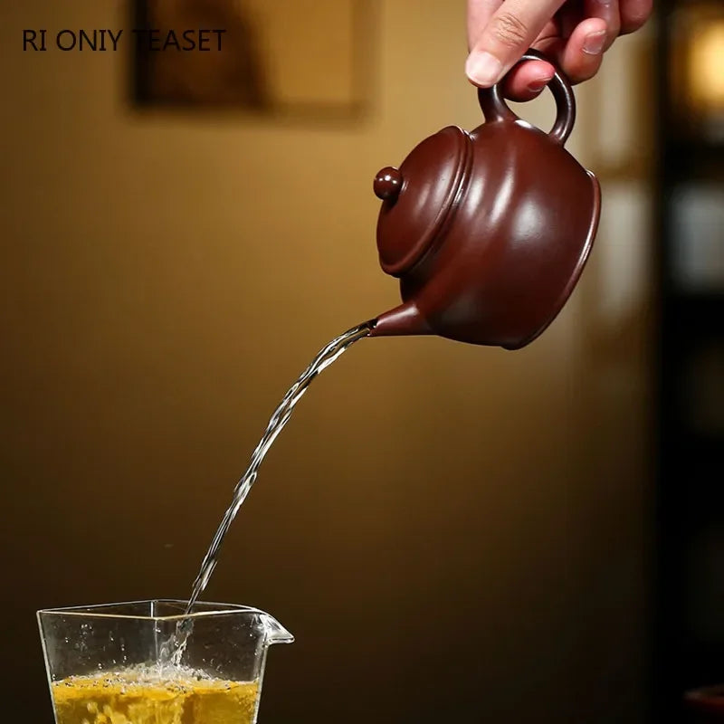 230ml Chinese Yixing Famous Purple Clay Teapots Master Handmade Tea Pot Beauty Kettle Home Raw Ore Zisha Tea Set Accessories