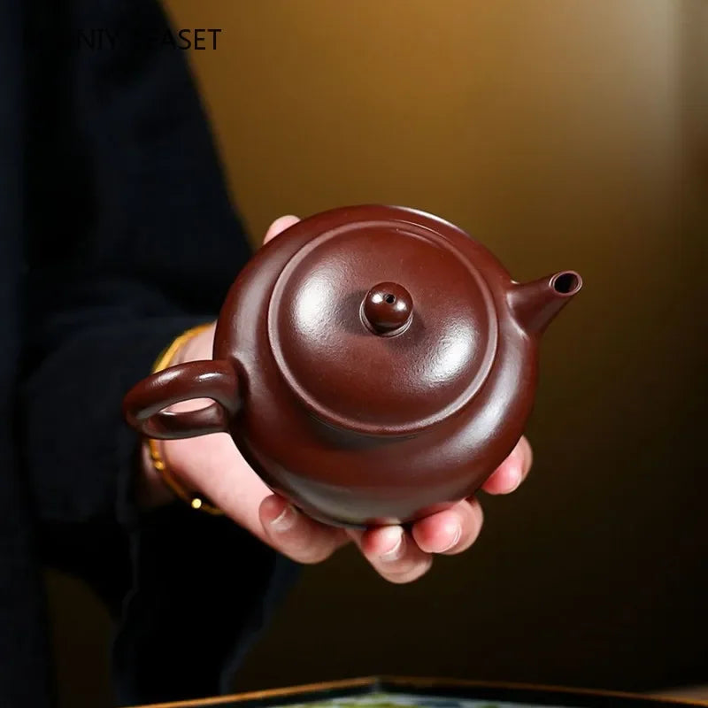 230ml Chinese Yixing Famous Purple Clay Teapots Master Handmade Tea Pot Beauty Kettle Home Raw Ore Zisha Tea Set Accessories