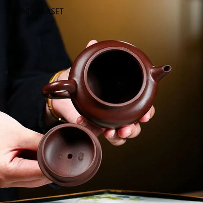 230ml Chinese Yixing Famous Purple Clay Teapots Master Handmade Tea Pot Beauty Kettle Home Raw Ore Zisha Tea Set Accessories