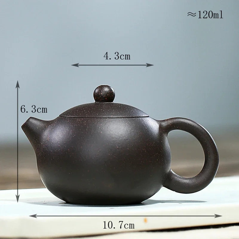 230ml Chinese Yixing High-end Purple Clay Teapots Famous Handmade Xishi Tea Pot Raw Ore Sesame Duan Mud Kettle Zisha Tea Set