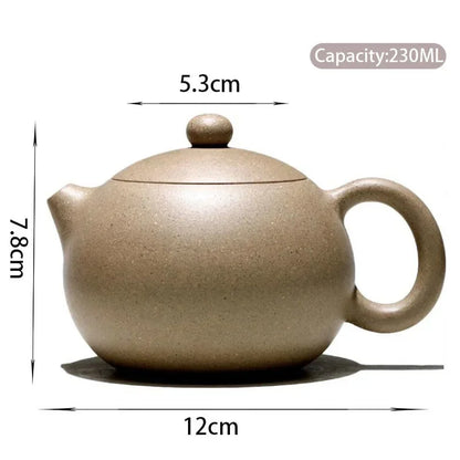 230ml Chinese Yixing High-end Purple Clay Teapots Famous Handmade Xishi Tea Pot Raw Ore Sesame Duan Mud Kettle Zisha Tea Set