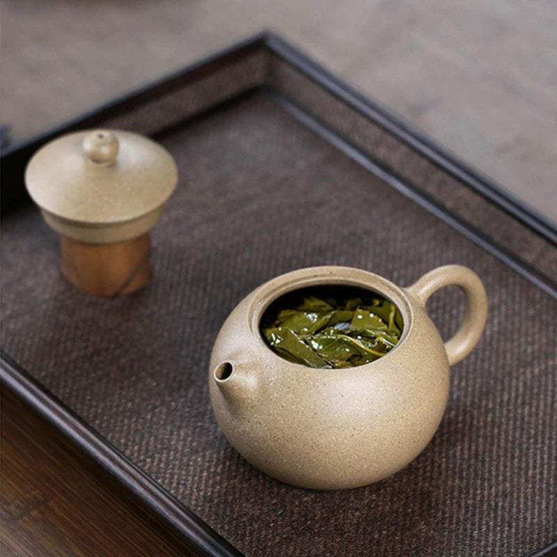 230ml Chinese Yixing High-end Purple Clay Teapots Famous Handmade Xishi Tea Pot Raw Ore Sesame Duan Mud Kettle Zisha Tea Set