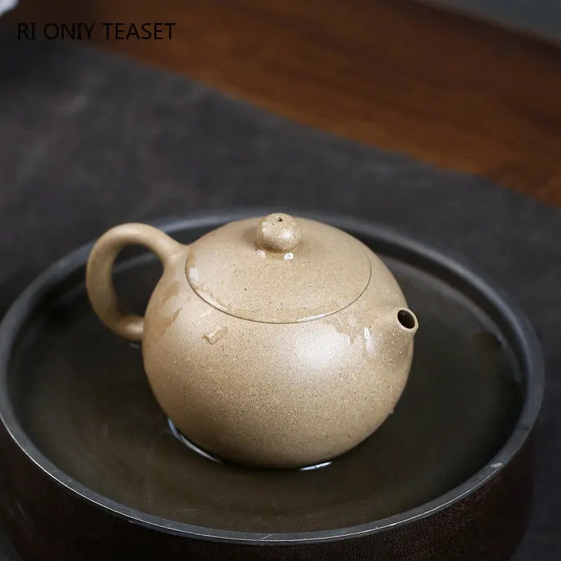 230ml Chinese Yixing High-end Purple Clay Teapots Famous Handmade Xishi Tea Pot Raw Ore Sesame Duan Mud Kettle Zisha Tea Set