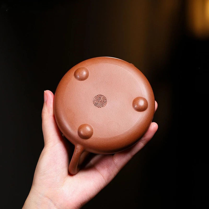 230ml Chinese Yixing Purple Clay Tea Kettle Handmade Beauty Stone Scoop Pot Raw Ore Zhu Mud Filter Teaware Zisha Tea Accessories