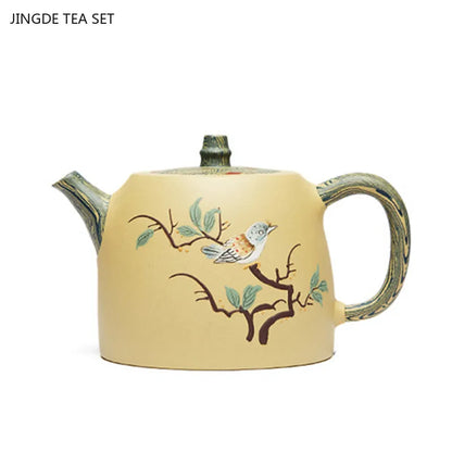 230ml Chinese Yixing Purple Clay Tea Pot Boutique Master Hand-painted Tea Pot High Quality Zisha Teaware Filter Beauty Kettle