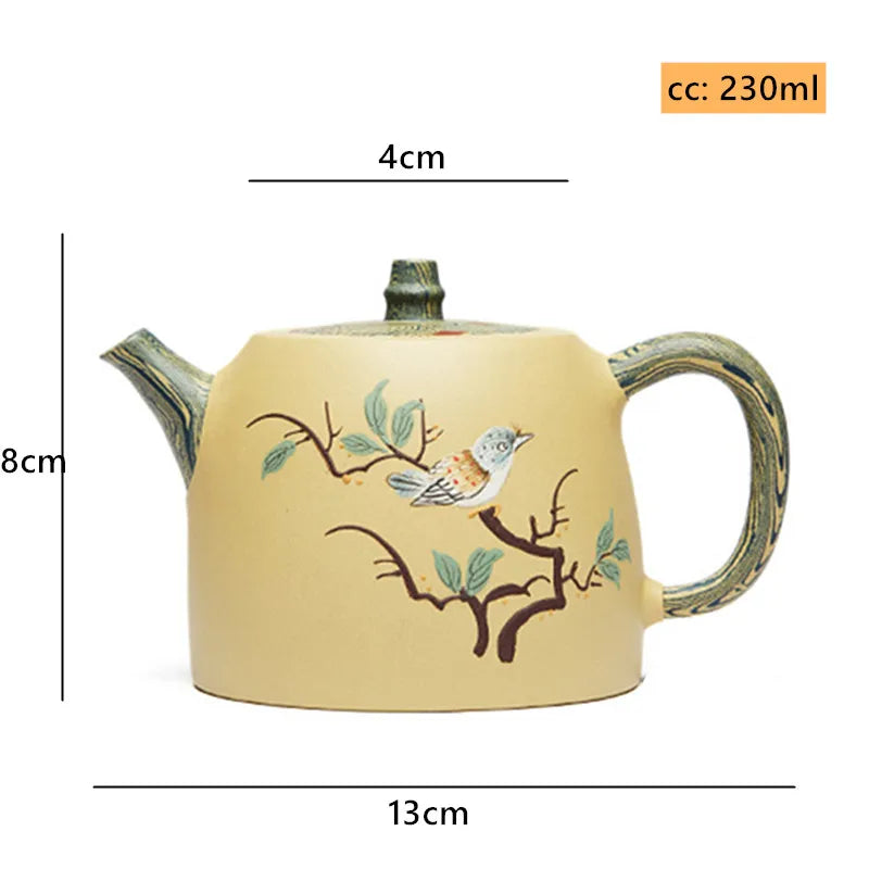 230ml Chinese Yixing Purple Clay Tea Pot Boutique Master Hand-painted Tea Pot High Quality Zisha Teaware Filter Beauty Kettle