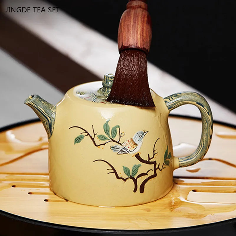 230ml Chinese Yixing Purple Clay Tea Pot Boutique Master Hand-painted Tea Pot High Quality Zisha Teaware Filter Beauty Kettle