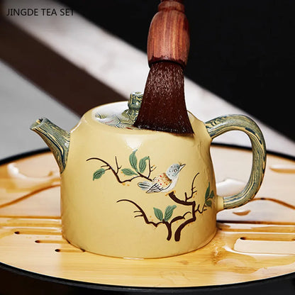 230ml Chinese Yixing Purple Clay Tea Pot Boutique Master Hand-painted Tea Pot High Quality Zisha Teaware Filter Beauty Kettle