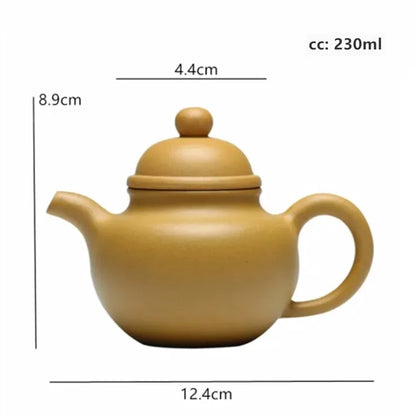 230ml Chinese Yixing Purple Clay Tea Pot Handmade Filter Beauty Kettle Raw Ore Section Mud Tea Set Antique Zisha Teapot