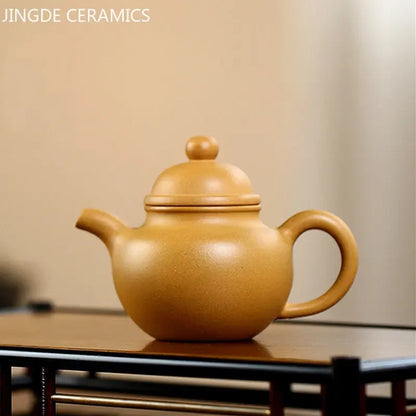 230ml Chinese Yixing Purple Clay Tea Pot Handmade Filter Beauty Kettle Raw Ore Section Mud Tea Set Antique Zisha Teapot