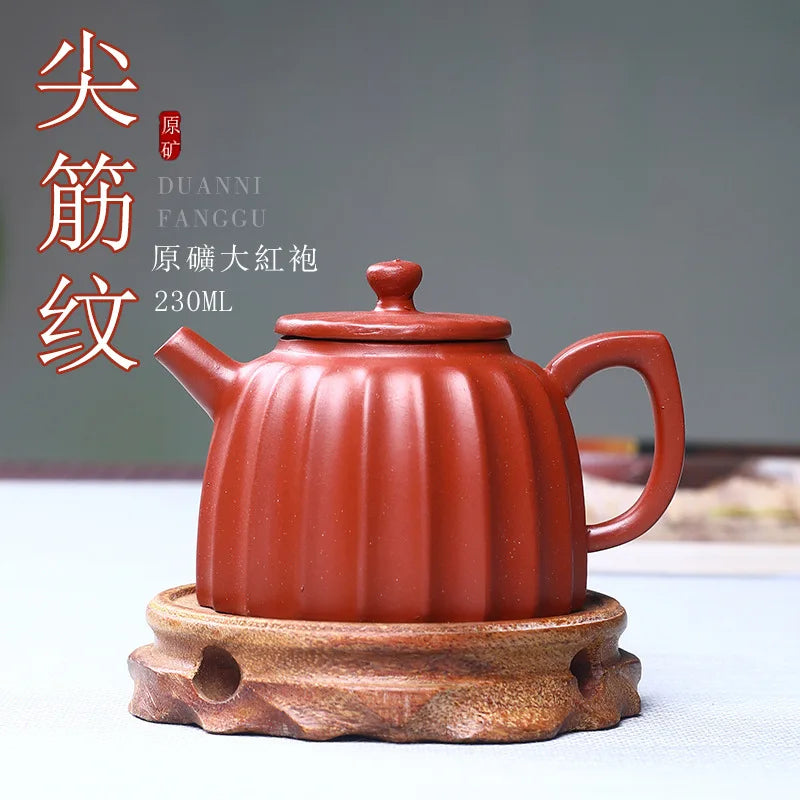 230ml Chinese Yixing Purple Clay Teapot Handmade Dahongpao Beauty Tea Kettle Household Filter Tea Sets Custom Zisha Drinkware