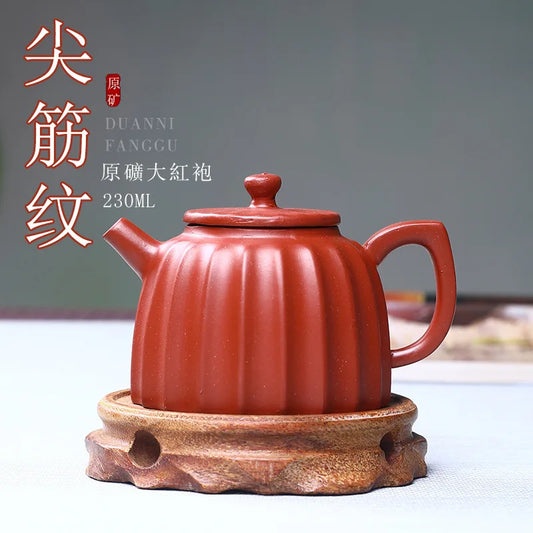 230ml Chinese Yixing Purple Clay Teapot Handmade Dahongpao Beauty Tea Kettle Household Filter Tea Sets Custom Zisha Drinkware