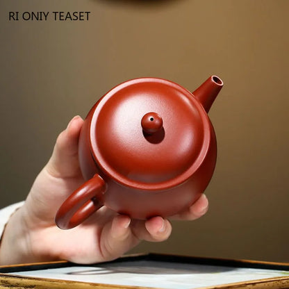 230ml Chinese Yixing Purple Clay Teapots Ball Hole Filter Famous Handmade Tea Pot Raw Ore Dahongpao Kettle Zisha Tea Set
