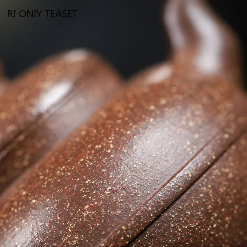 230ml Chinese Yixing Purple Clay Teapots Famous Artists Handmade Raw Ore Multicolored Section Mud Tea Pot Kettle Zisha Tea Set