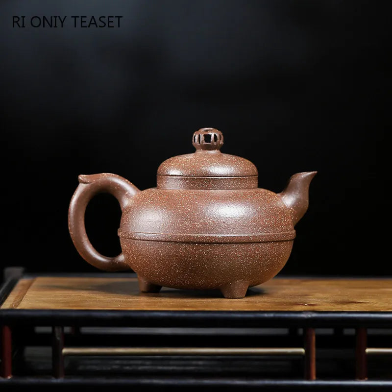 230ml Chinese Yixing Purple Clay Teapots Famous Artists Handmade Raw Ore Multicolored Section Mud Tea Pot Kettle Zisha Tea Set