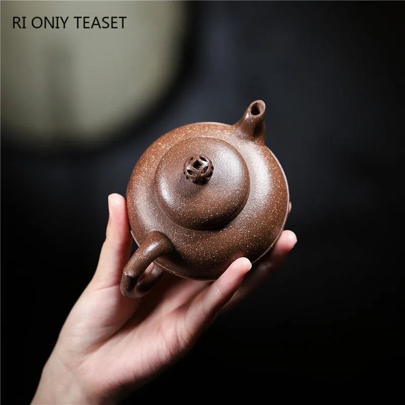 230ml Chinese Yixing Purple Clay Teapots Famous Artists Handmade Raw Ore Multicolored Section Mud Tea Pot Kettle Zisha Tea Set