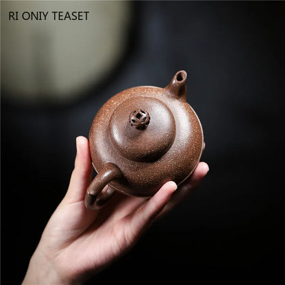 230ml Chinese Yixing Purple Clay Teapots Famous Artists Handmade Raw Ore Multicolored Section Mud Tea Pot Kettle Zisha Tea Set
