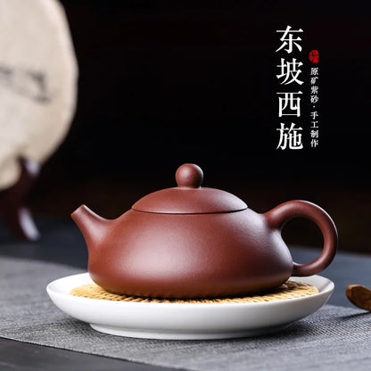 230ml Chinese Yixing Purple Clay Teapots Handmade Filter dongpo Xishi Tea Pot Raw Ore Kettle Famous Zisha Tea Set