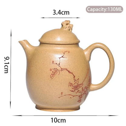 230ml Chinese Yixing Purple Clay Teapots Handmade Tea Pot Raw Ore Grey Section Mud Kettle High-end Zisha Tea Set Collection Gift
