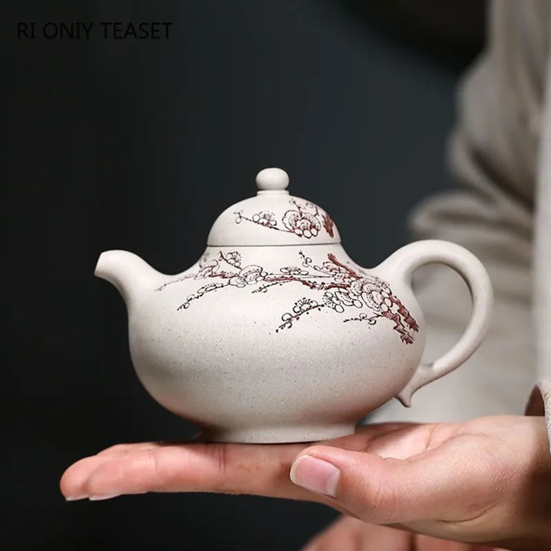 230ml Chinese Yixing Purple Clay Teapots High-end Handmade Plum Bossom Tea Pot Beauty Kettle Raw Ore Zisha Tea Set Collection