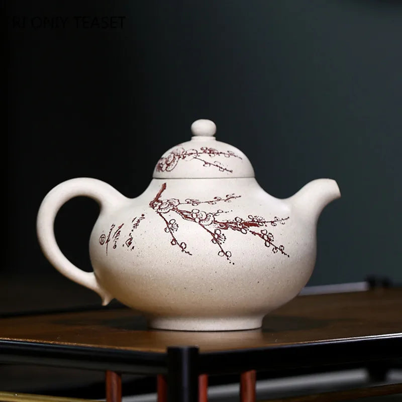 230ml Chinese Yixing Purple Clay Teapots High-end Handmade Plum Bossom Tea Pot Beauty Kettle Raw Ore Zisha Tea Set Collection