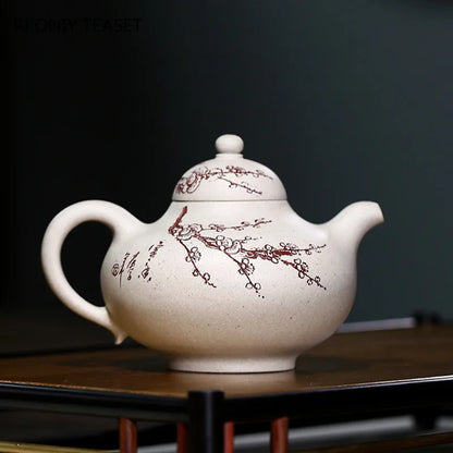 230ml Chinese Yixing Purple Clay Teapots High-end Handmade Plum Bossom Tea Pot Beauty Kettle Raw Ore Zisha Tea Set Collection