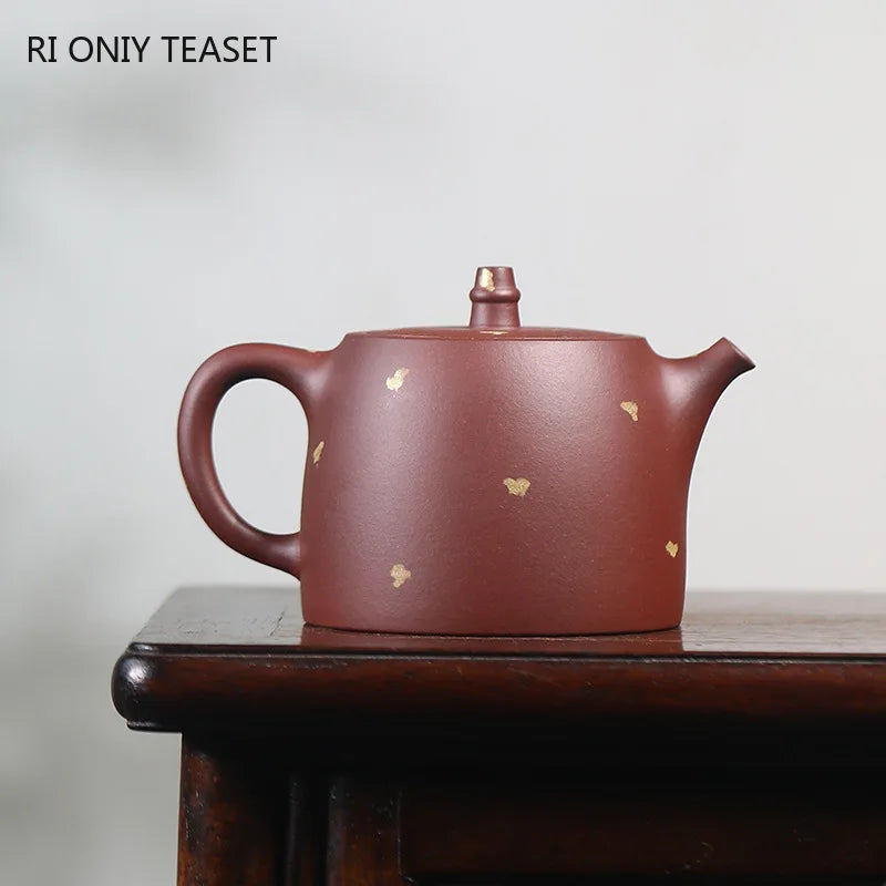 230ml Chinese Yixing Purple Clay Teapots Household Beauty Kettle Famous Artists Handmade Tea Pot Raw Ore Zisha Tea Set Gifts