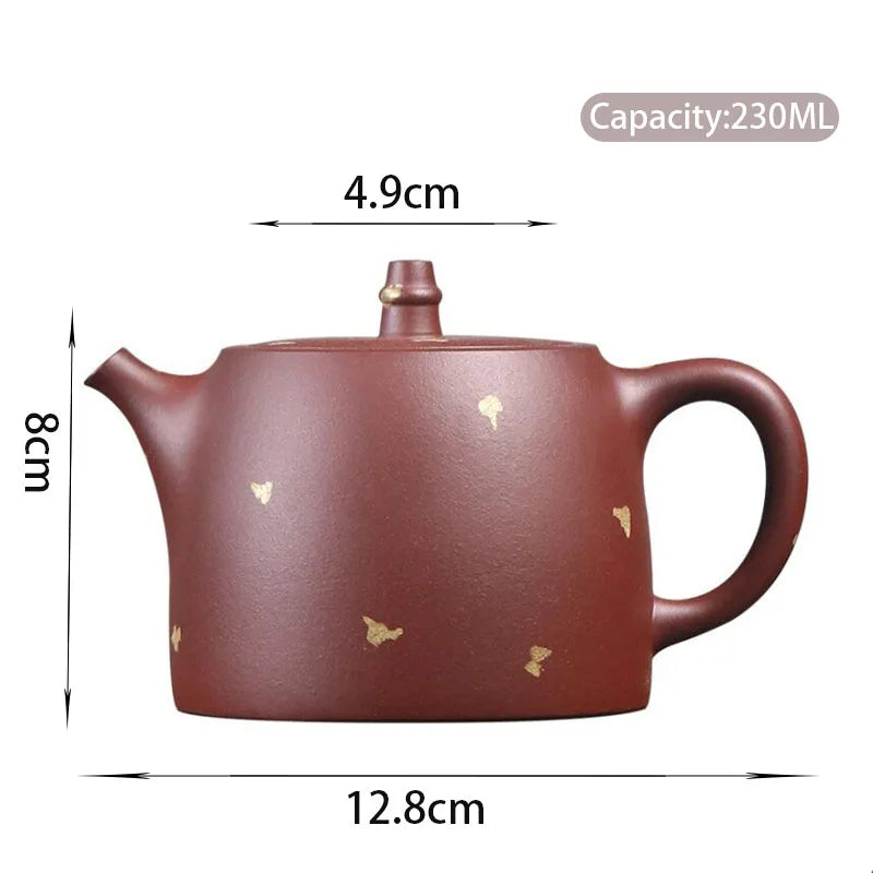 230ml Chinese Yixing Purple Clay Teapots Household Beauty Kettle Famous Artists Handmade Tea Pot Raw Ore Zisha Tea Set Gifts