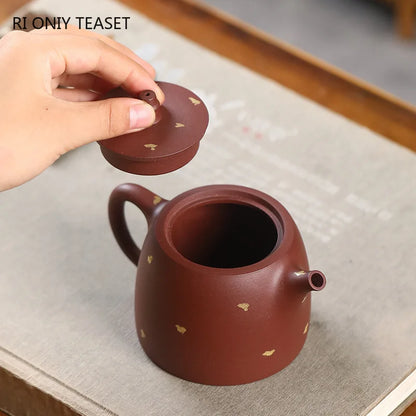 230ml Chinese Yixing Purple Clay Teapots Household Beauty Kettle Famous Artists Handmade Tea Pot Raw Ore Zisha Tea Set Gifts