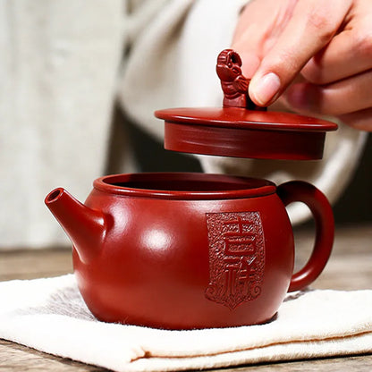 230ml Creativity Chinese Yixing Purple Clay Teapots Kettle Handmade Raw Ore Dahongpao Mud Tea Pot Zisha Tea Set Teaware Gifts
