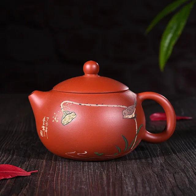 230ml Genuine Yixing Zisha Tea Pot Famous Handmade Raw Ore Zhu Mud Lotus Seeds Xishi Teapot Kung Fu Tea Kettle Free Shipping